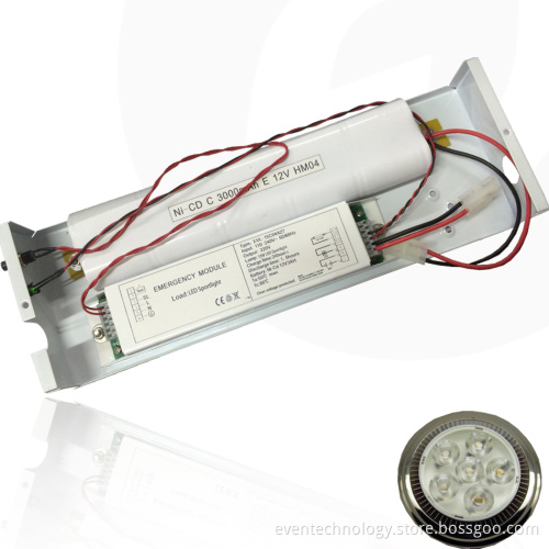 GU10 15W LED Spotlight Emergency Kit With 12V Battery Pack 220V output 100% Brightness when emergency